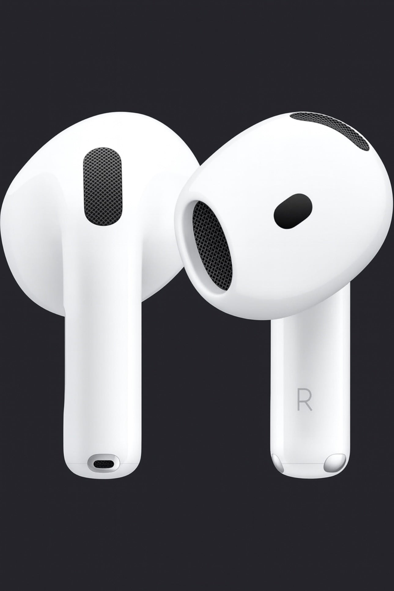 Auriculares inalámbricos Apple AirPods 4 con Bluetooth, cancelación activa de ruido (ANC), estuche de carga USB-C, chip H2 y audio espacial.