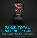 Ninja BL770 blender with 72oz pitcher, designed for crushing fruits and veggies for smoothies and meals.