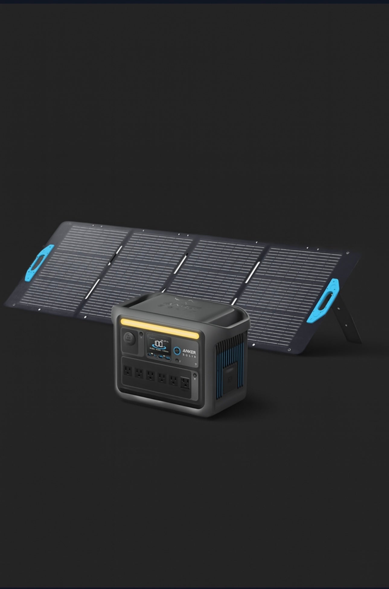 Anker SOLIX C1000 portable power station for camping and home backup" LiFePO4 battery and fast charging