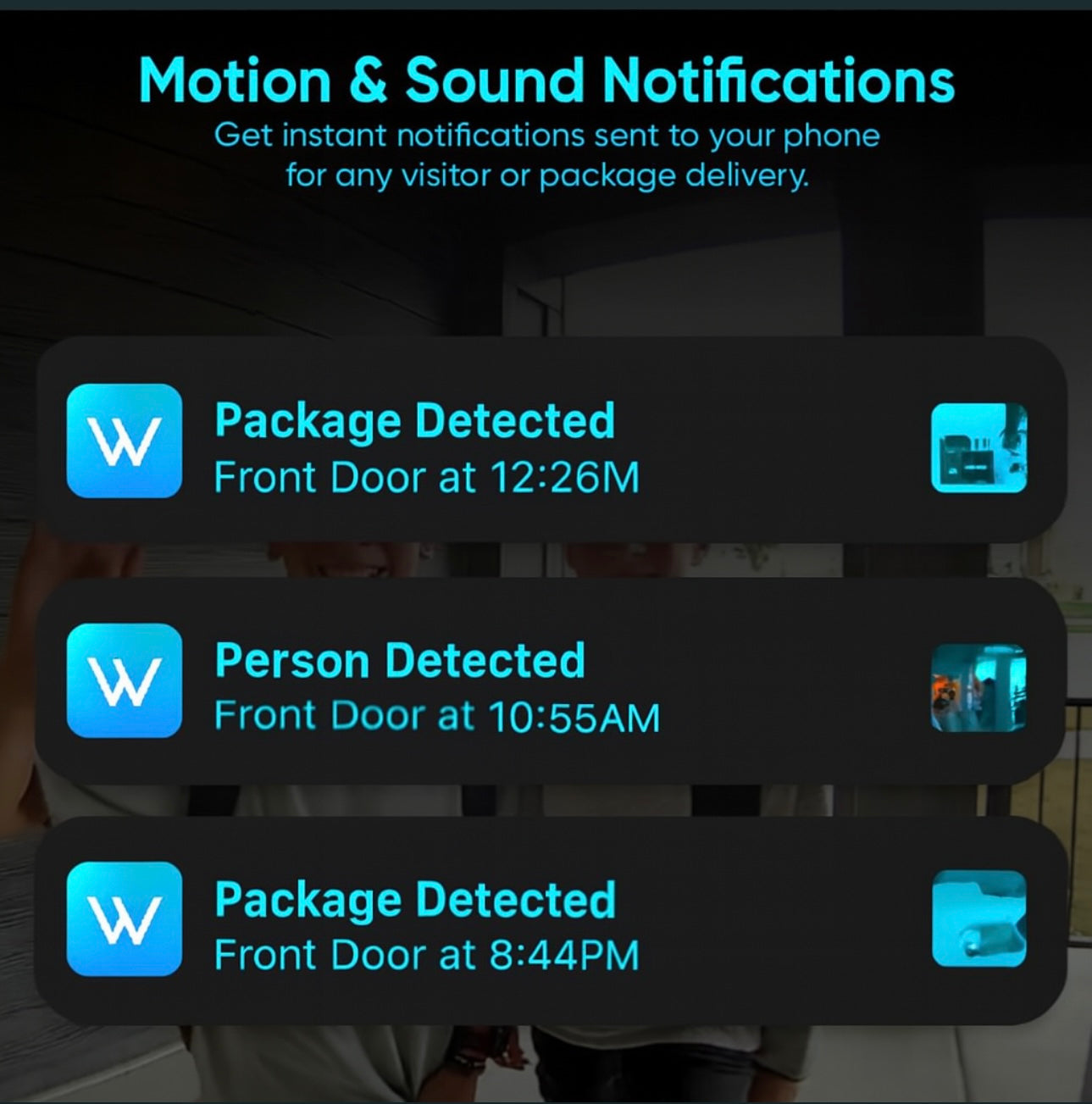 WYZE Wireless Dual Camera Video Doorbell with Chime - Battery Powered, 2K HD, Package & Person Detection, 2-Way Audio, Color Night Vision, Smart Home Compatible