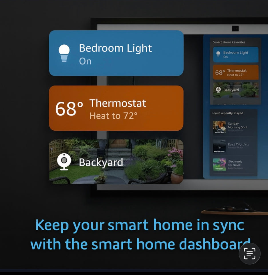 Echo Show– Smart Kitchen TV with Alexa & Fire TV – Full HD Display for Home