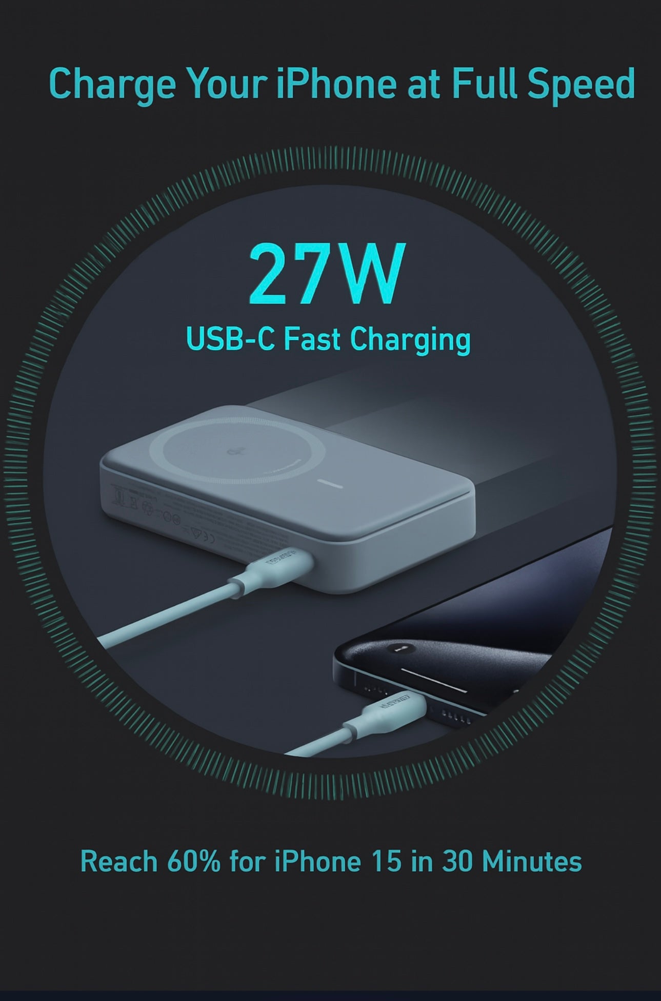 Magsafe Charger Duo – 15W Wireless Power Bank with Built-In Stand