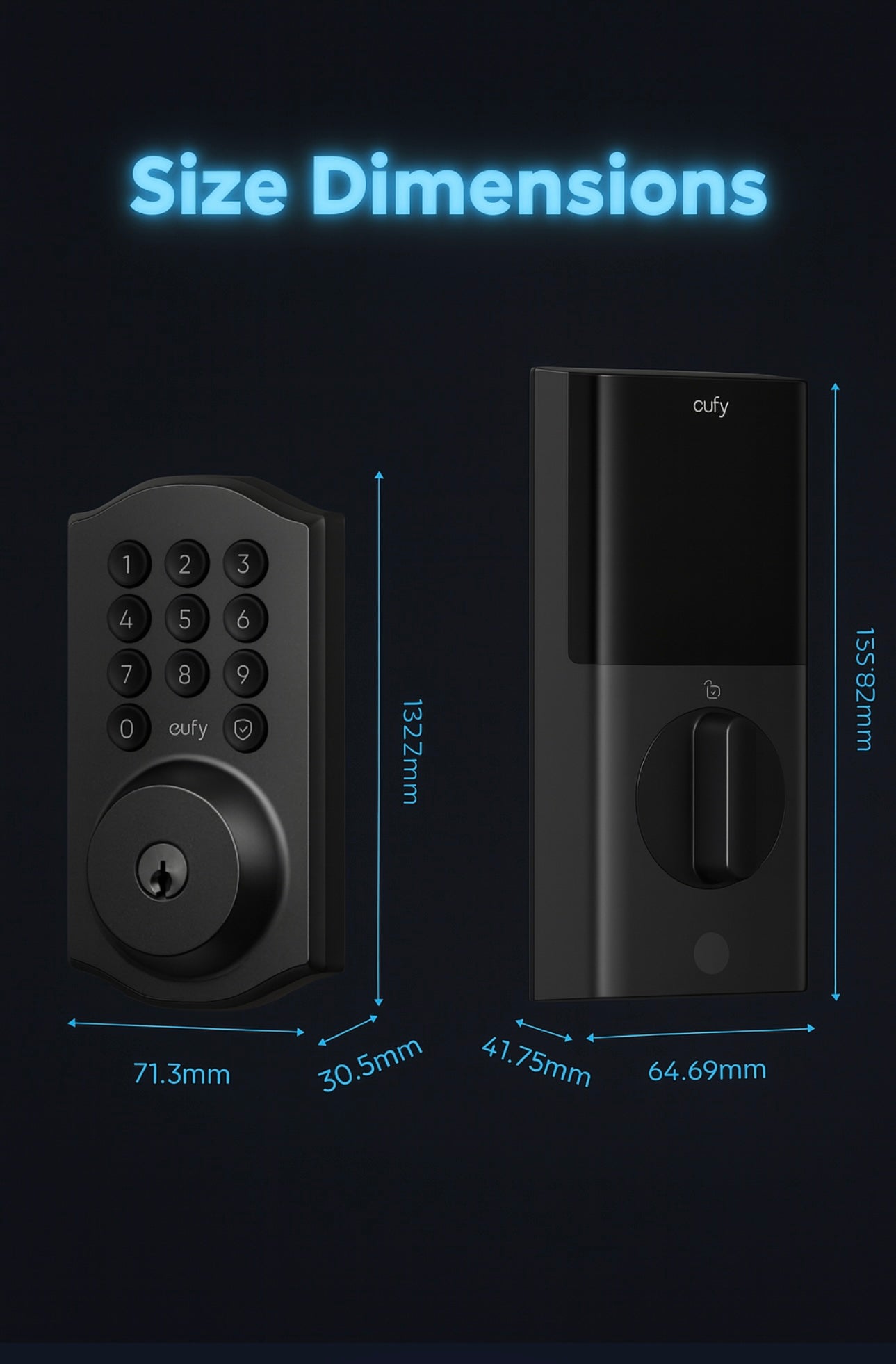 Cerradura inteligente Eufy C30: cerrojo WiFi sin llave para puerta principal, no requiere puente, fácil instalación (hágalo usted mismo), compatible con Alexa, grado BHMA 3.