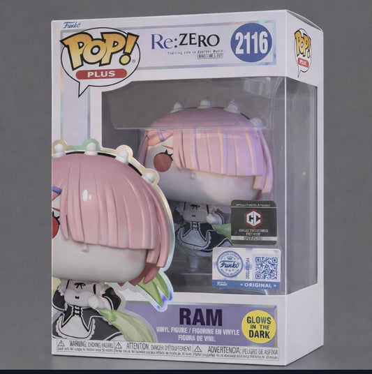 Funko Pop! Plus: Ram #2116 - Figura de vinilo del anime Re:Zero (GTD, exclusiva de Chalice)