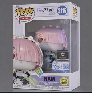Funko Pop! Plus: Ram #2116 - Figura de vinilo del anime Re:Zero (GTD, exclusiva de Chalice)