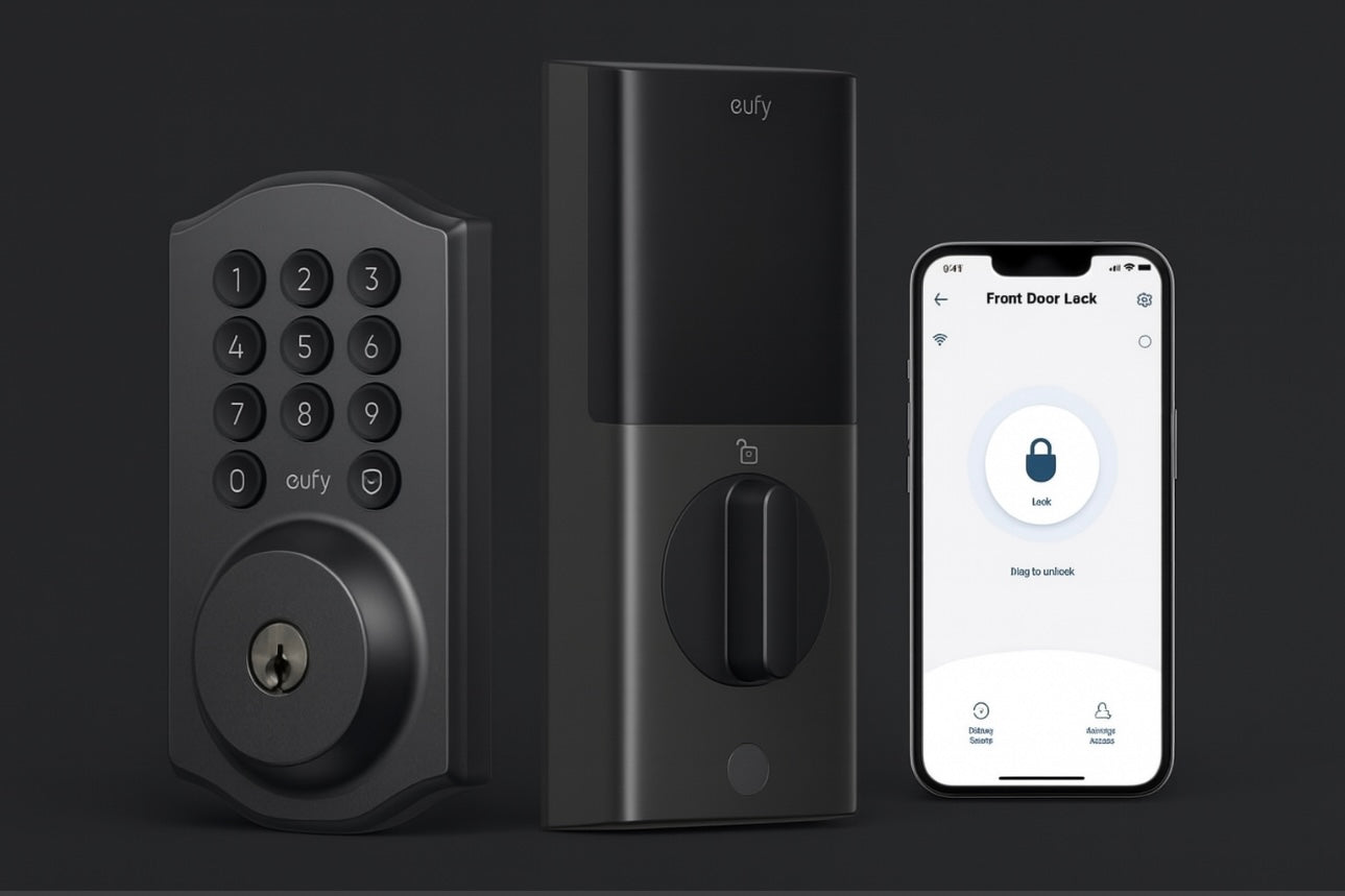 Cerradura inteligente Eufy C30: cerrojo WiFi sin llave para puerta principal, no requiere puente, fácil instalación (hágalo usted mismo), compatible con Alexa, grado BHMA 3.