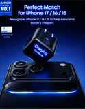 Anker Nano 45W Smart Display USB‑C Charger – GaN Fast Charging, 180° Foldable Plug, Smart Recognition, Built‑In Care Mode, for iPhone 17/16/15