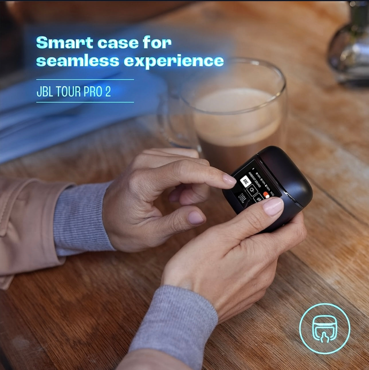 JBL Tour Pro 2 – True Wireless Noise Cancelling Earbuds with Smart Charging Case, 6-Mic Call Clarity, 40-Hour Battery, Spatial Sound