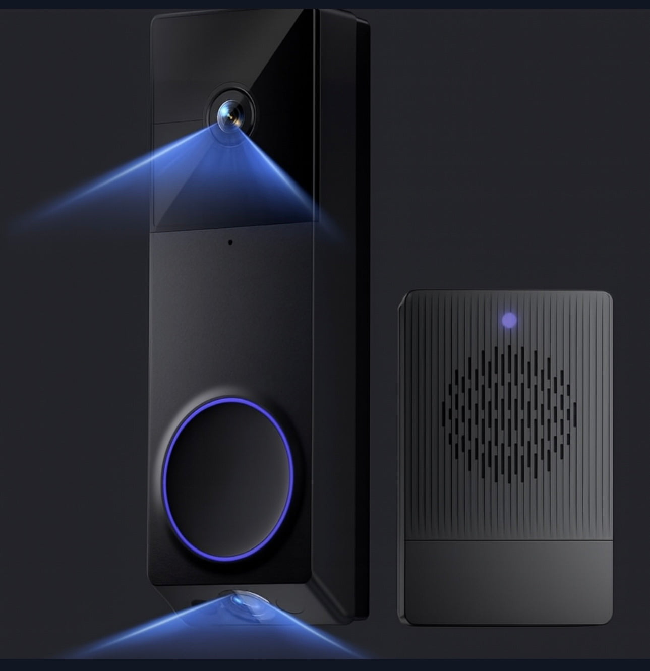 WYZE Wireless Dual Camera Video Doorbell with Chime - Battery Powered, 2K HD, Package & Person Detection, 2-Way Audio, Color Night Vision, Smart Home Compatible