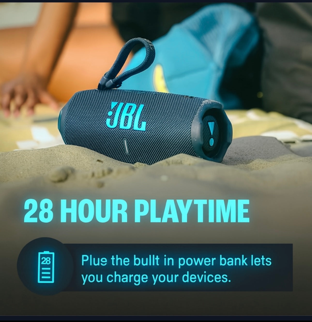 JBL Charge 6 Portable Bluetooth Speaker + divvi! Protective Hardshell Case Bundle – Waterproof, Powerful Bass, Travel-Ready