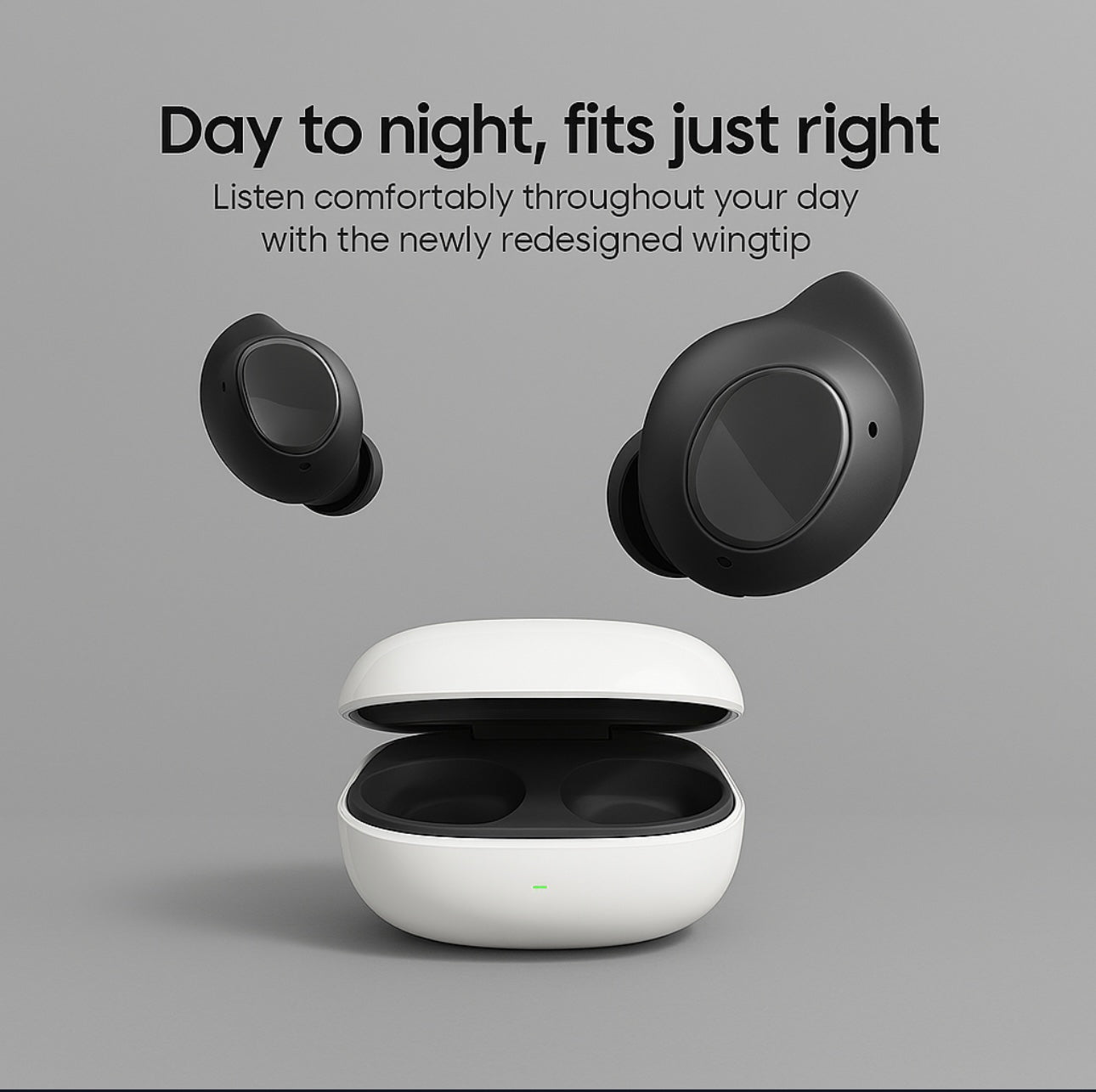 Samsung Galaxy Buds FE Wireless Earbuds – Noise Canceling, Bluetooth 5.2, Long Battery Life, Secure Fit with Wingtips – graphite