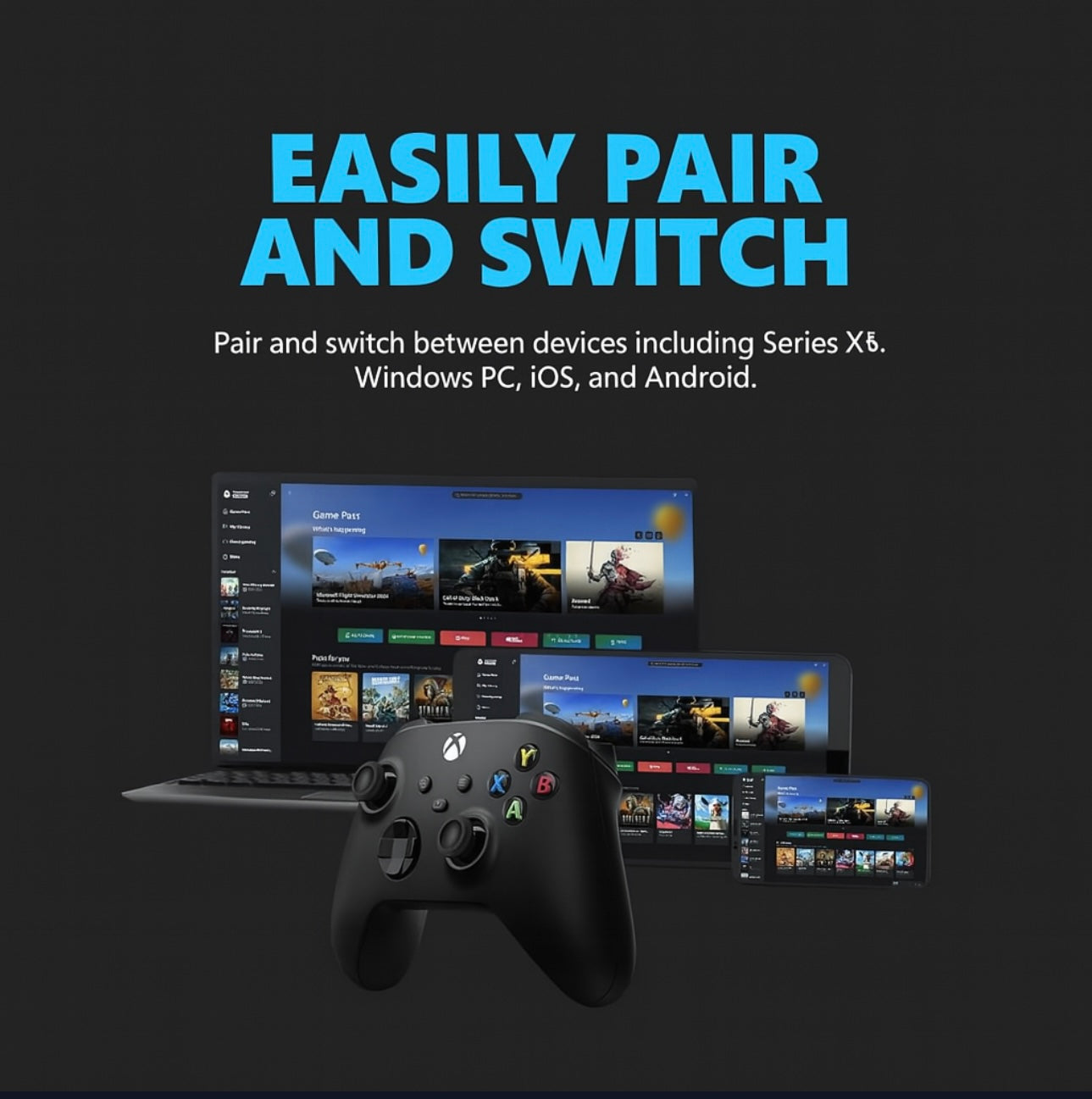 Xbox Wireless Controller – Bluetooth, USB‑C, Textured Grip, Works with Xbox, PC & Cloud Gaming