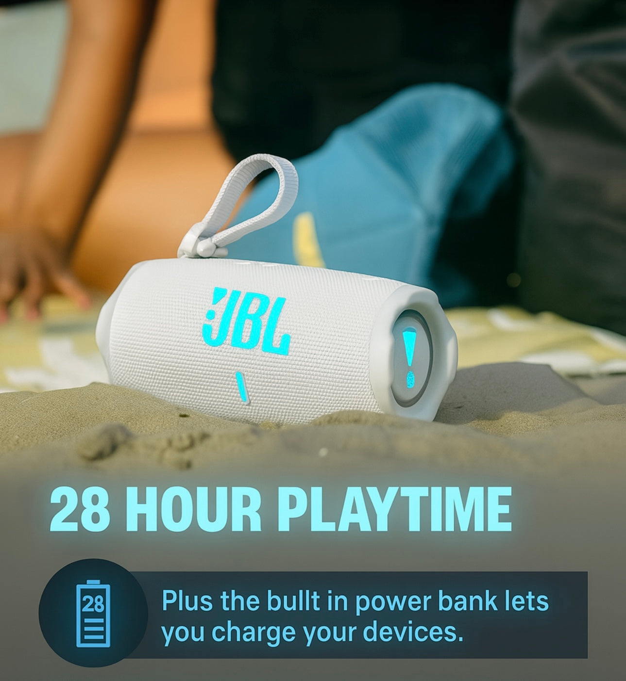 JBL Charge 6 Portable Bluetooth Speaker + divvi! Protective Hardshell Case Bundle – Waterproof, Powerful Bass, Travel-Ready