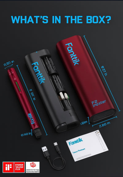 Fanttik F2 Master Mini Cordless Rotary Tool Kit – Brushless Motor, 5-Speed, 25,000 RPM, Revostor Hub, 35 Accessories – Precision Tool for 3D Printing, Sanding, Polishing, Carving & DIY Crafts