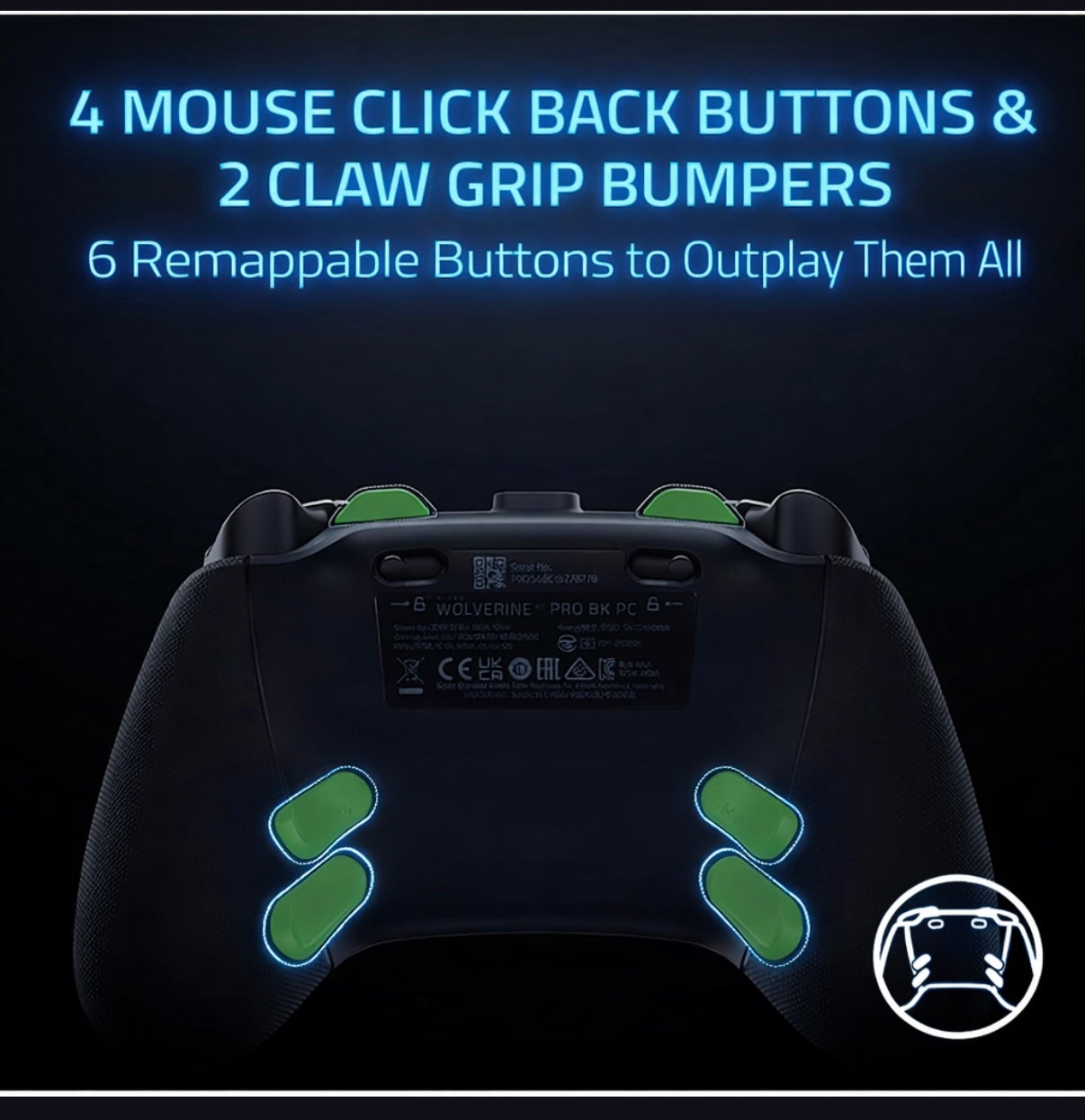 Razer Wolverine V3 Pro 8K Wireless Gaming Controller – 8000 Hz Polling, TMR Thumbsticks, Swappable Caps, 6 Remappable Buttons, Fast Triggers, 36‑Hr Battery, Carrying Case – Black