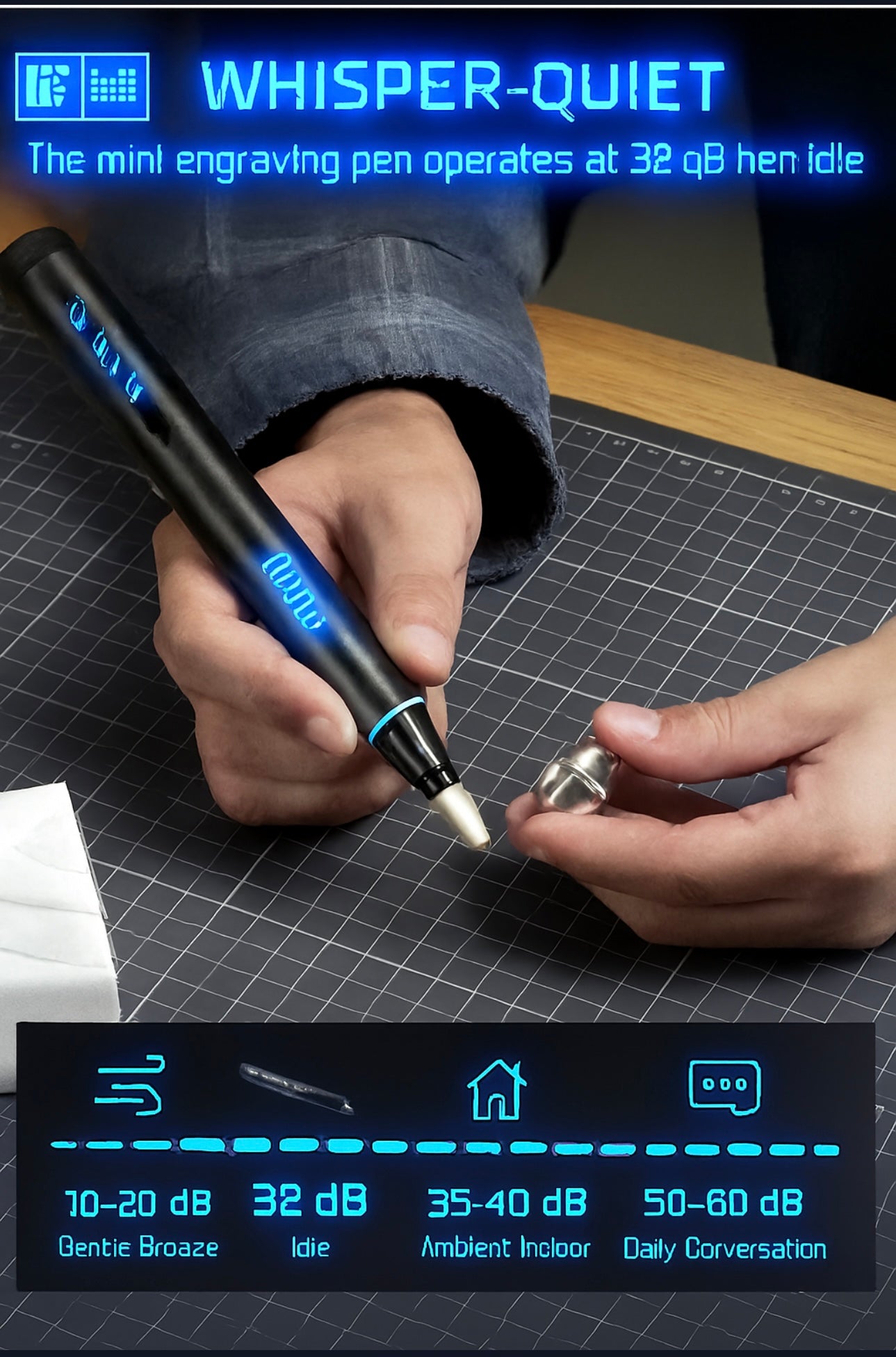 Fanttik F2 Master Mini Cordless Rotary Tool Kit – Brushless Motor, 5-Speed, 25,000 RPM, Revostor Hub, 35 Accessories – Precision Tool for 3D Printing, Sanding, Polishing, Carving & DIY Crafts