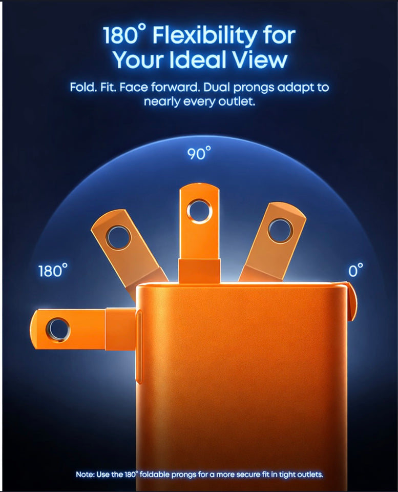 Anker Nano 45W Smart Display USB‑C Charger – GaN Fast Charging, 180° Foldable Plug, Smart Recognition, Built‑In Care Mode, for iPhone 17/16/15