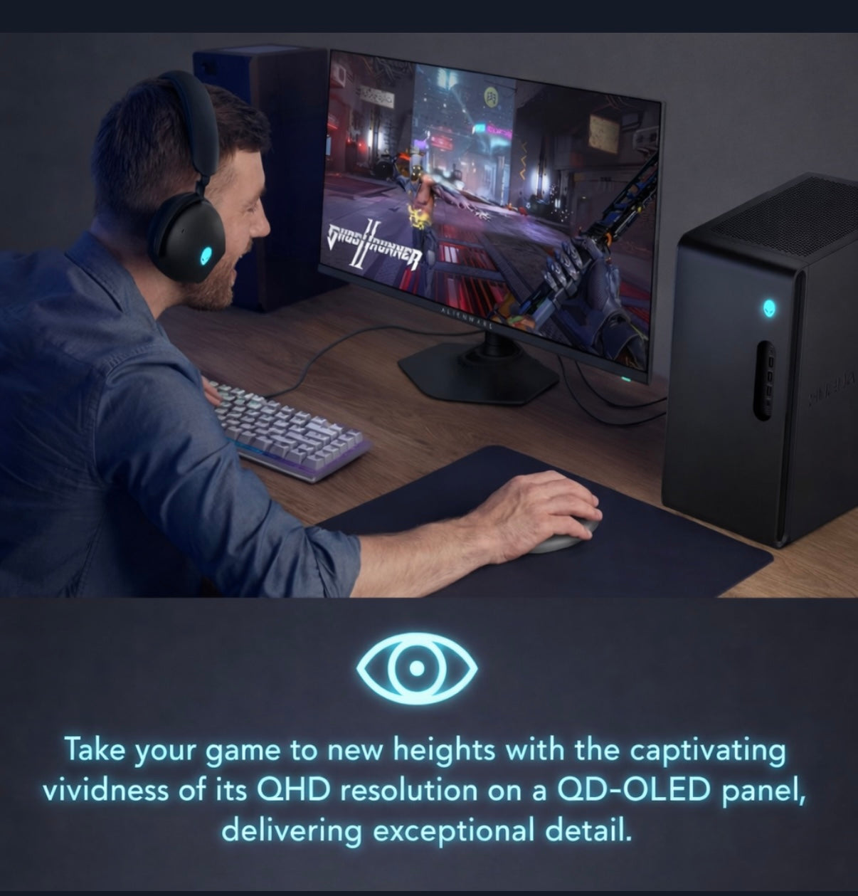 Alienware AW2725DF QD‑OLED 27” Gaming Display – 360Hz, WQHD, 0.03ms, FreeSync Pro