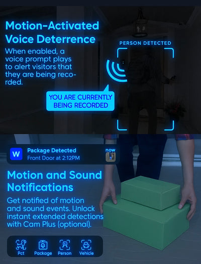 WYZE Wireless Dual Camera Video Doorbell with Chime - Battery Powered, 2K HD, Package & Person Detection, 2-Way Audio, Color Night Vision, Smart Home Compatible