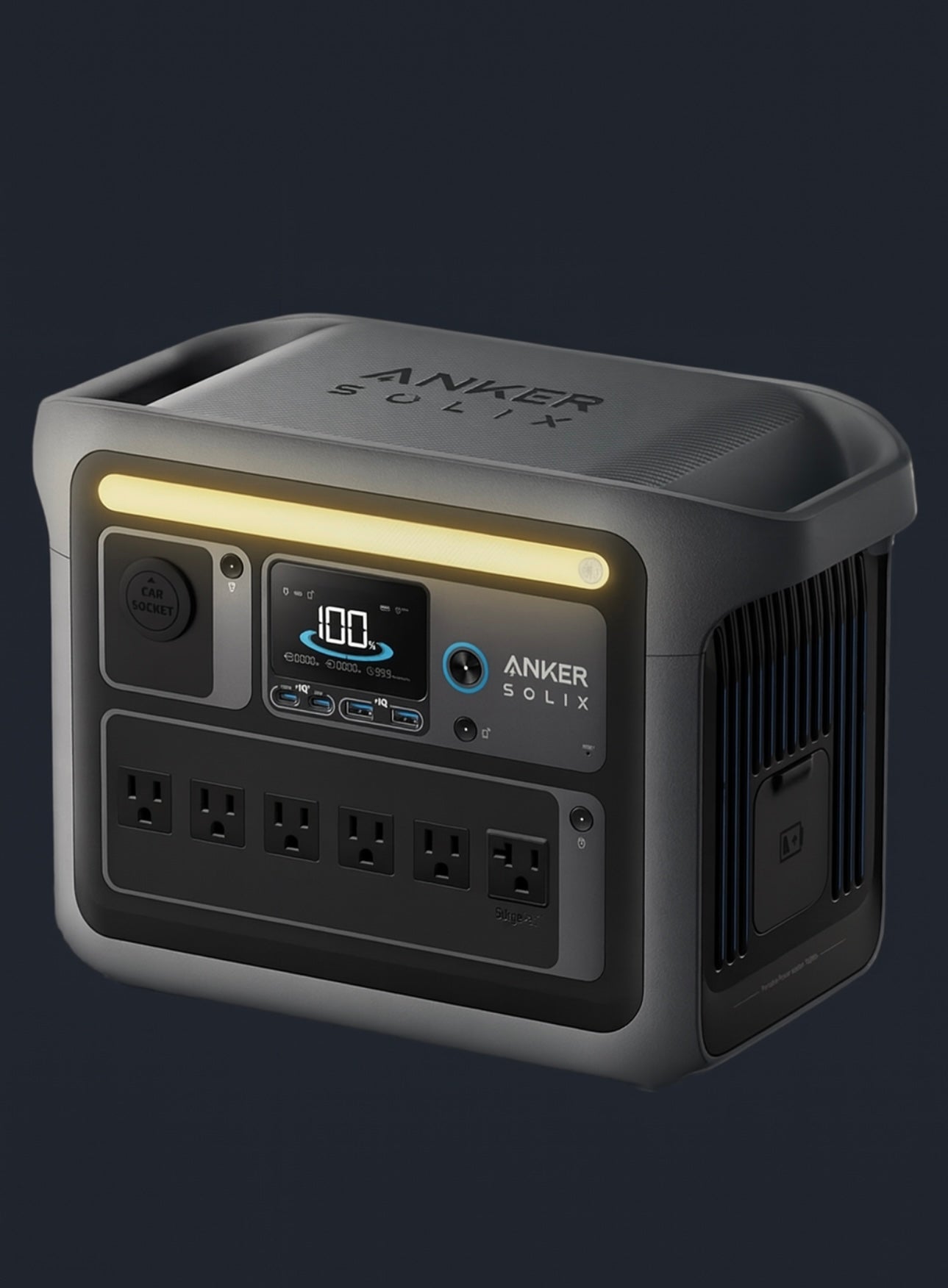 Anker SOLIX C1000 portable power station for camping and home backup" LiFePO4 battery and fast charging