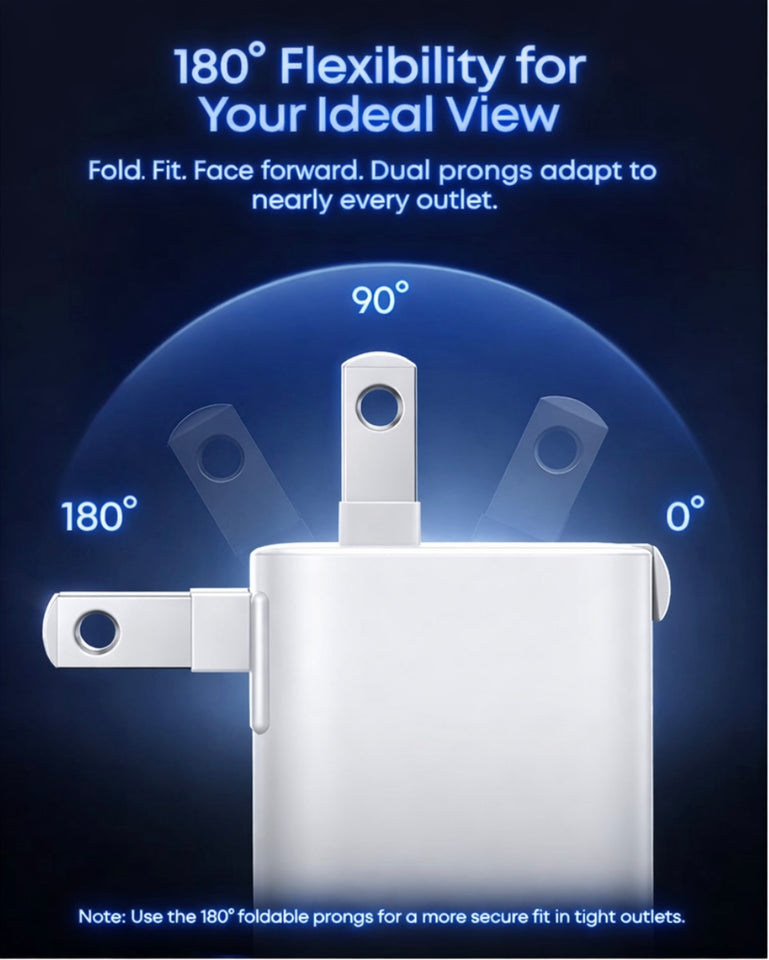 Anker Nano 45W Smart Display USB‑C Charger – GaN Fast Charging, 180° Foldable Plug, Smart Recognition, Built‑In Care Mode, for iPhone 17/16/15