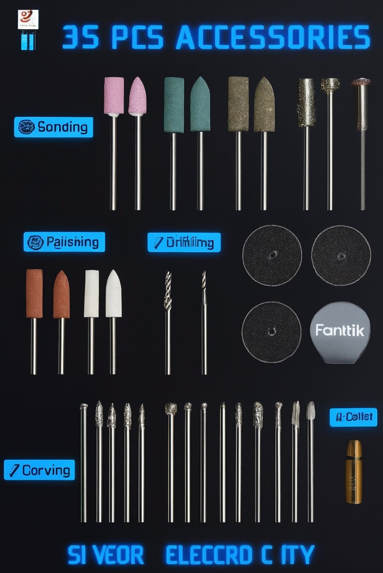 Fanttik F2 Master Mini Cordless Rotary Tool Kit – Brushless Motor, 5-Speed, 25,000 RPM, Revostor Hub, 35 Accessories – Precision Tool for 3D Printing, Sanding, Polishing, Carving & DIY Crafts
