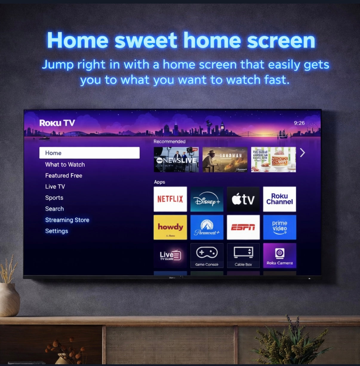 Roku Smart TV – 55-Inch Pro Series 4K QLED,120Hz, Dolby Vision IQ, Wi‑Fi 6, Backlit Voice Remote Pro