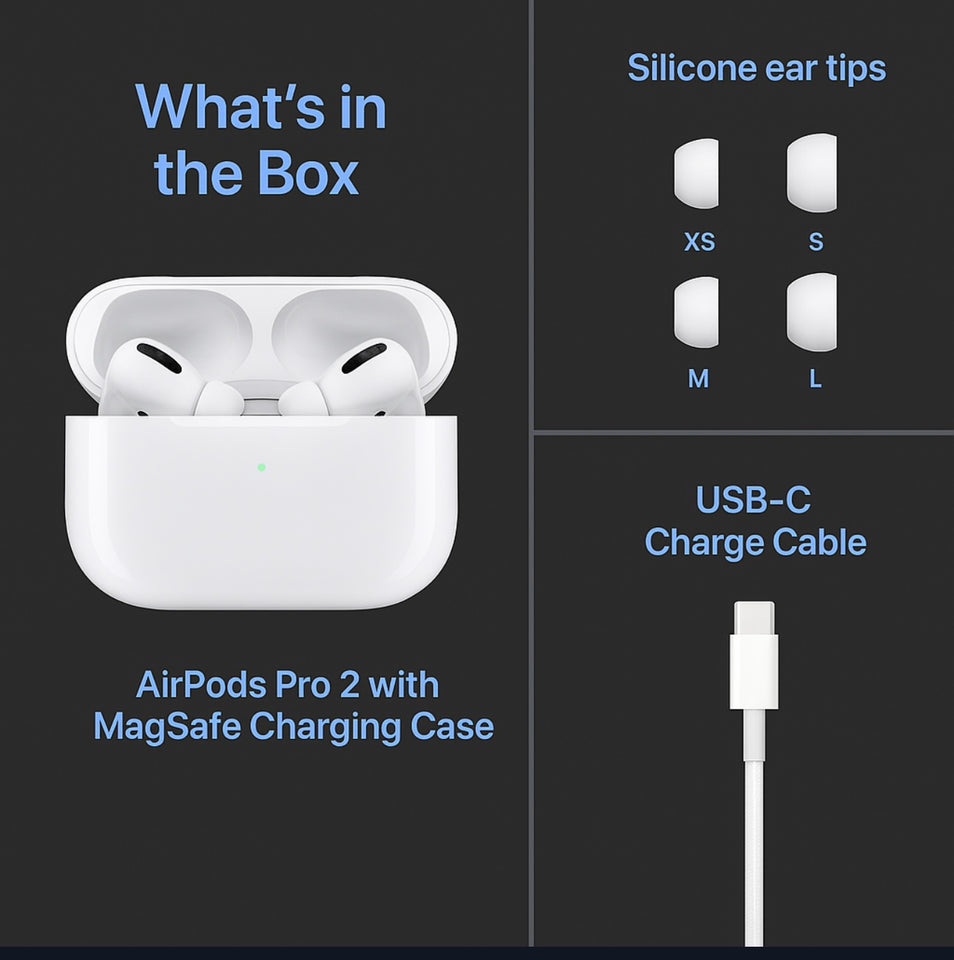 Apple AirPods Pro 2 - Premium Wireless Earbuds with Active Noise
Cancellation - Tech trade hub LLC