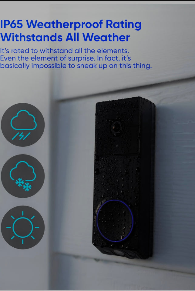 WYZE Wireless Dual Camera Video Doorbell with Chime - Battery Powered, 2K HD, Package & Person Detection, 2-Way Audio, Color Night Vision, Smart Home Compatible