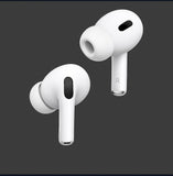 Apple AirPods Pro 2 premium wireless earbuds with active noise cancellation and ergonomic design against dark background
