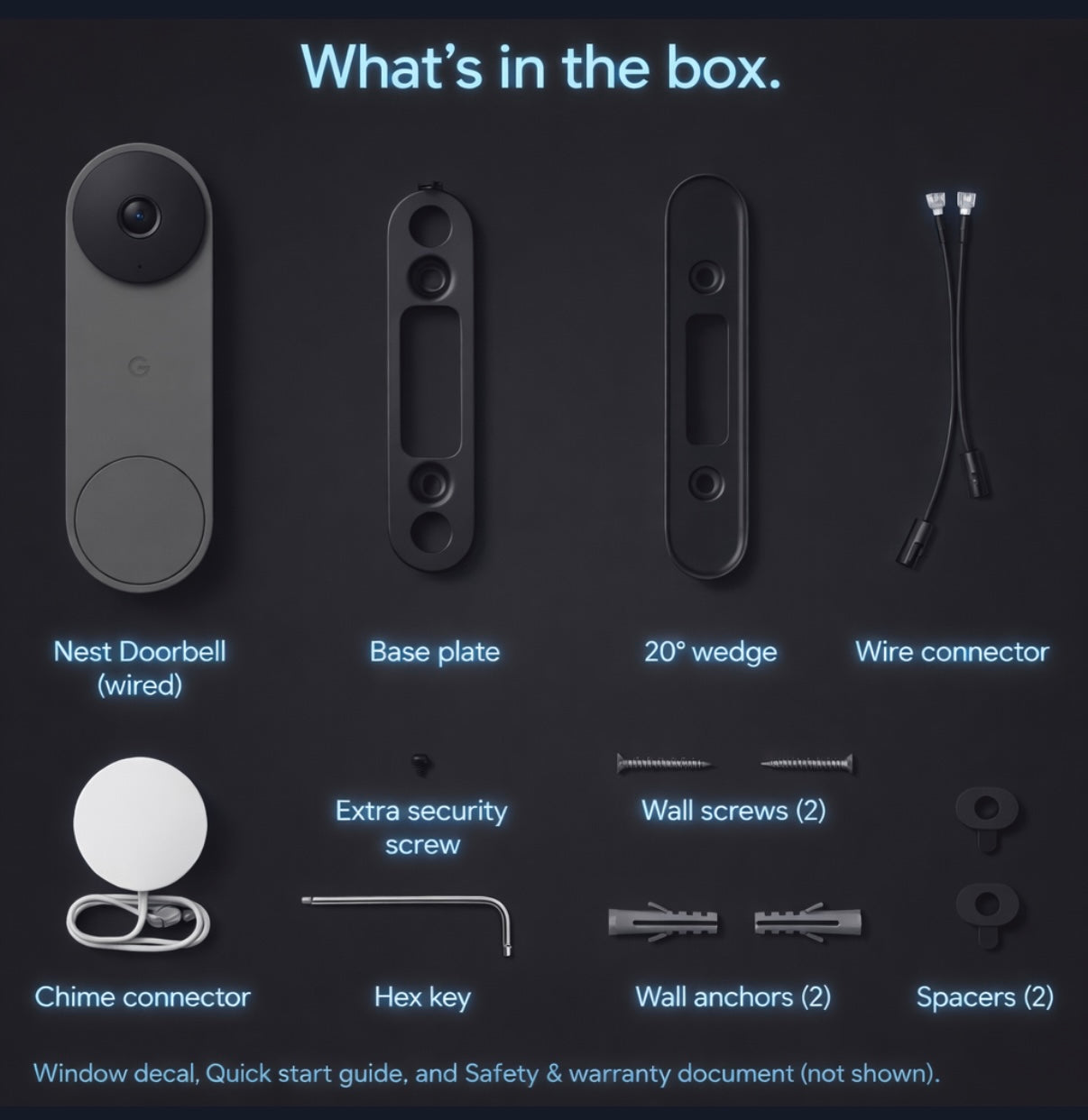 Google Nest Doorbell Wired 3rd Gen – 2K Gemini AI Security Camera
