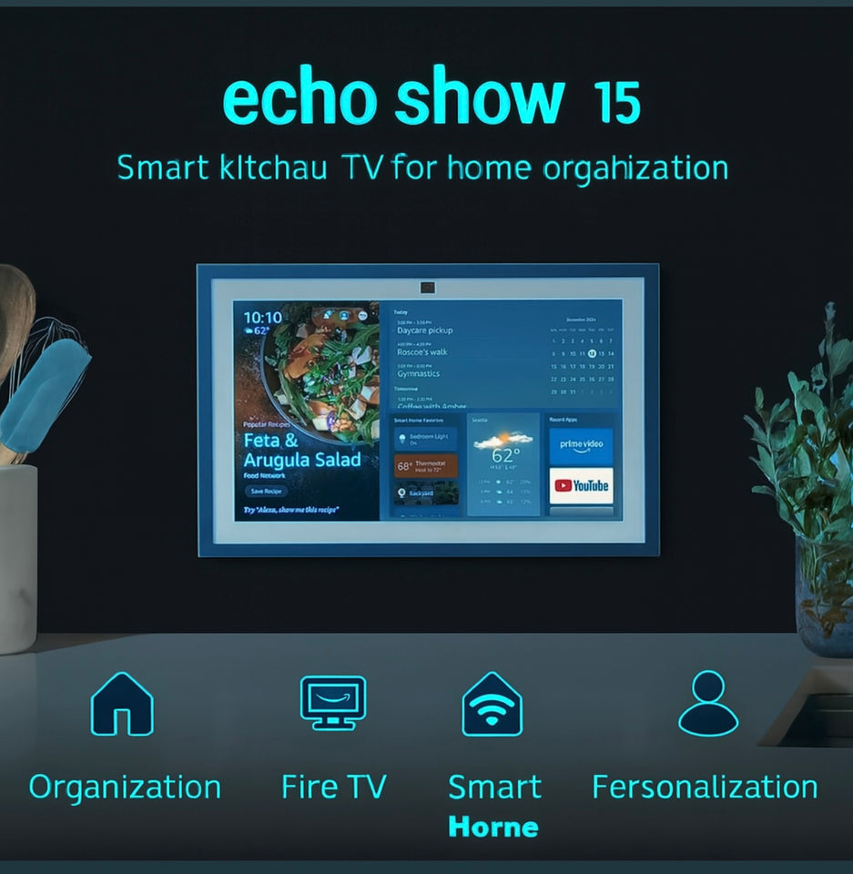 Echo Show– Smart Kitchen TV with Alexa & Fire TV – Full HD Display for Home