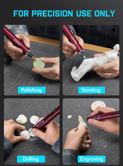 Fanttik F2 Master Mini Cordless Rotary Tool Kit – Brushless Motor, 5-Speed, 25,000 RPM, Revostor Hub, 35 Accessories – Precision Tool for 3D Printing, Sanding, Polishing, Carving & DIY Crafts