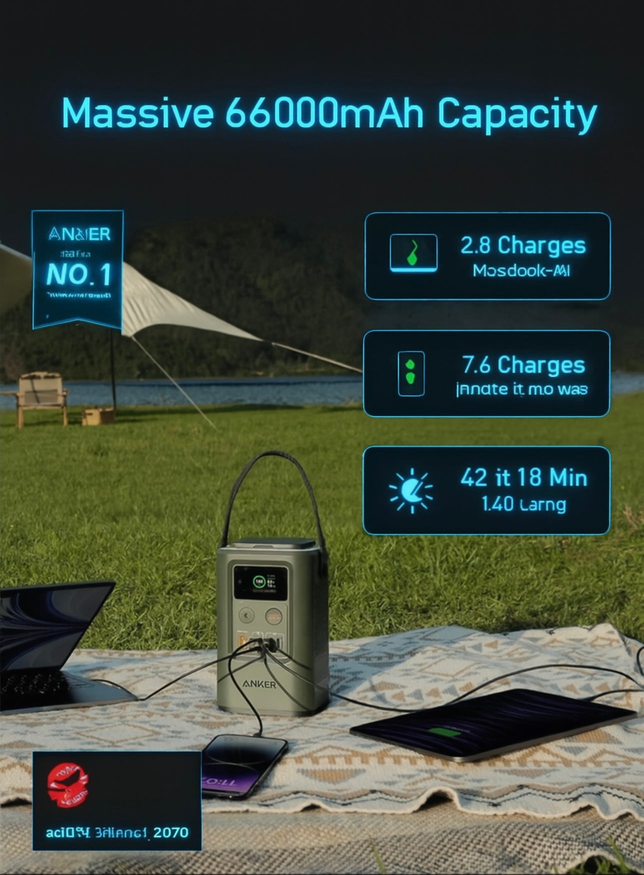 Portable Power Station 60,000mAh