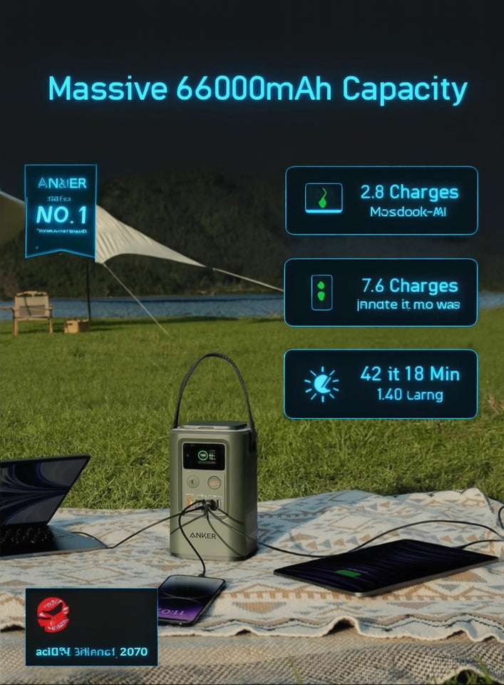 Portable Power Station 60,000mAh-Grey