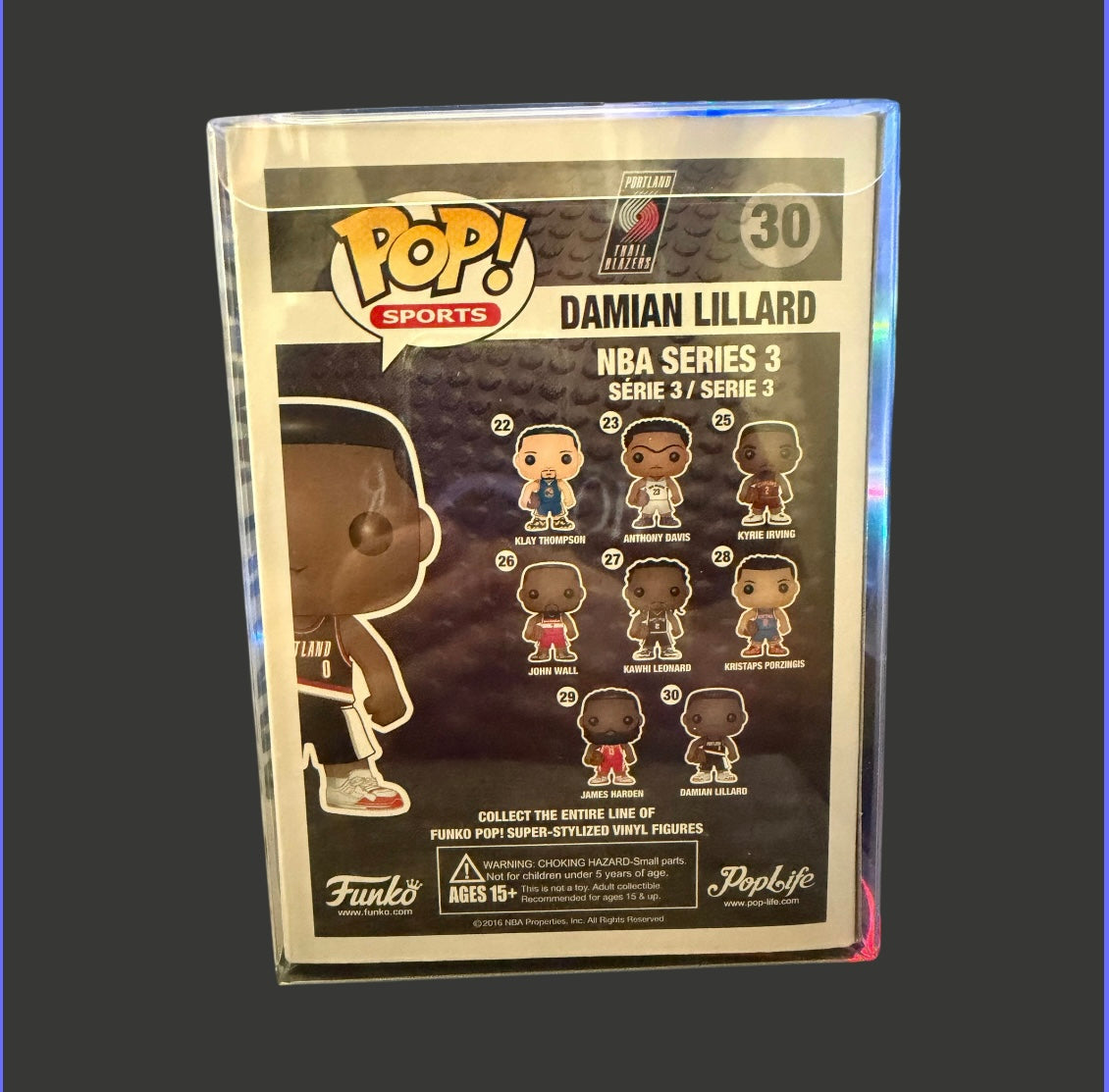 Funko Pop! NBA: Damian Lillard #30 – Portland Trail Blazers Vinyl Figure (Pop Life First Edition, with Protector)