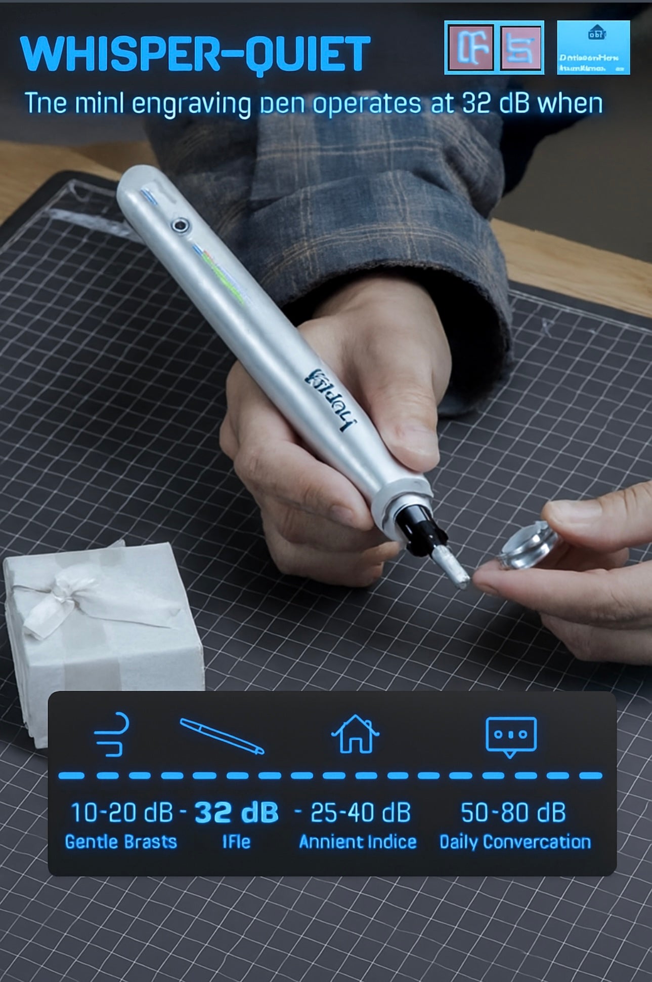 Fanttik F2 Master Mini Cordless Rotary Tool Kit – Brushless Motor, 5-Speed, 25,000 RPM, Revostor Hub, 35 Accessories – Precision Tool for 3D Printing, Sanding, Polishing, Carving & DIY Crafts