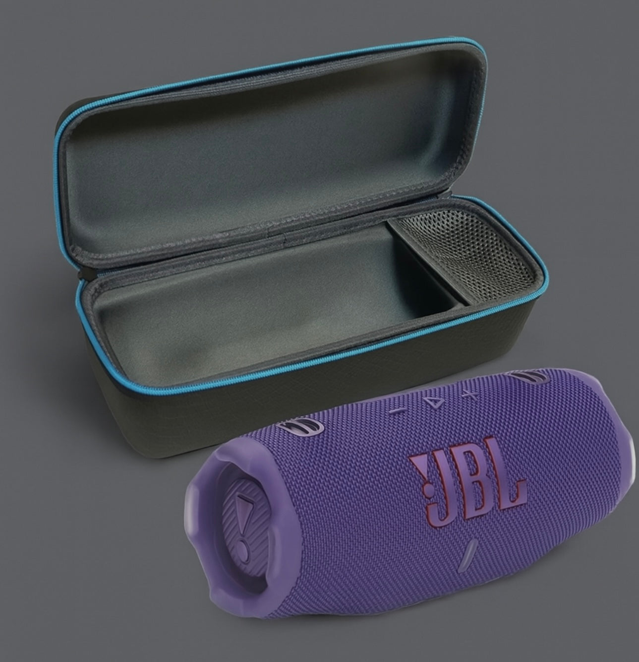 JBL Charge 6 Portable Bluetooth Speaker + divvi! Protective Hardshell Case Bundle – Waterproof, Powerful Bass, Travel-Ready