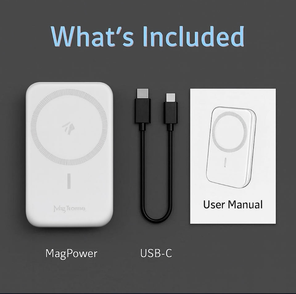 Magsafe Charger Duo – 15W Wireless Power Bank with Built-In Stand