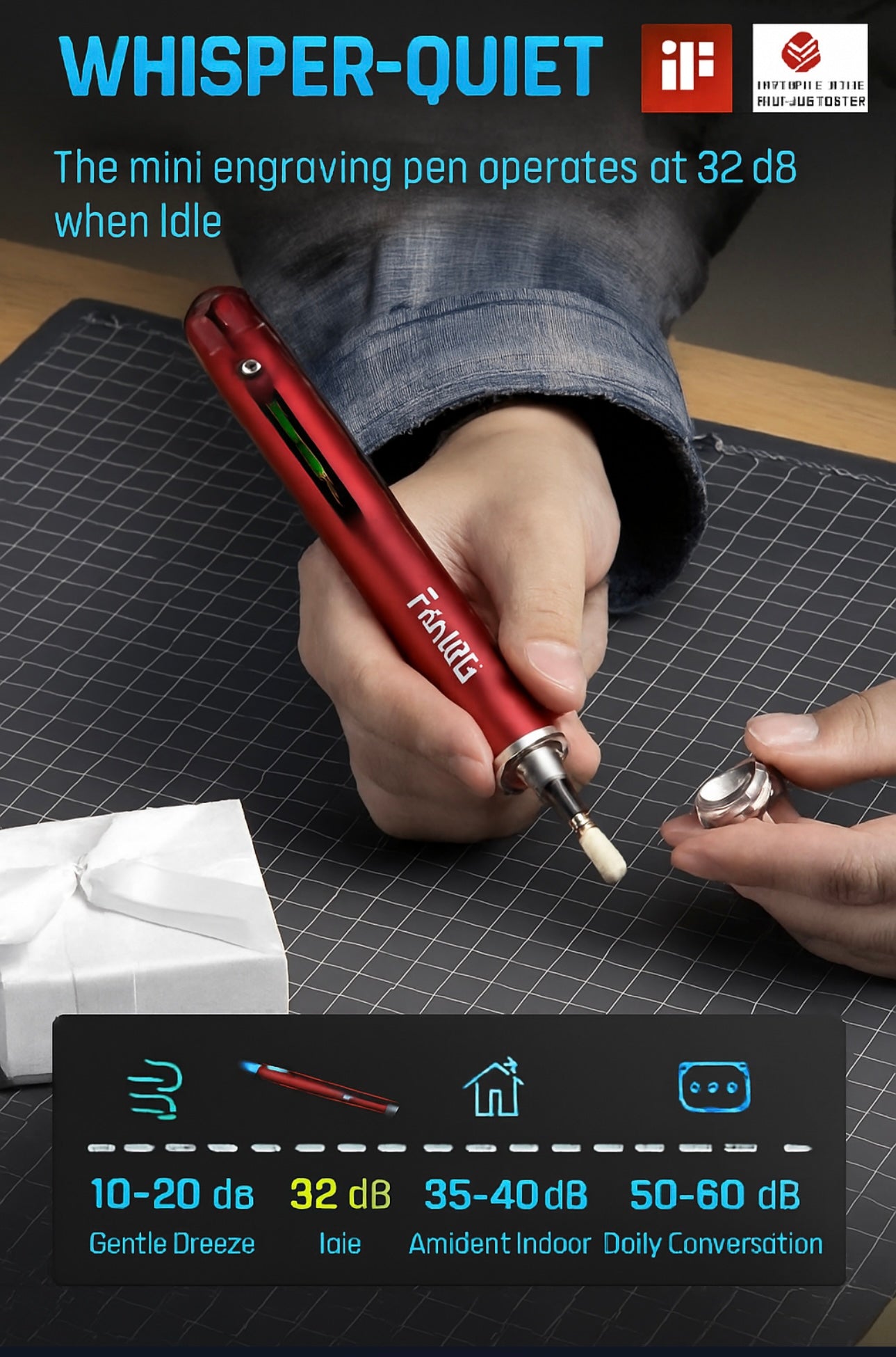 Fanttik F2 Master Mini Cordless Rotary Tool Kit – Brushless Motor, 5-Speed, 25,000 RPM, Revostor Hub, 35 Accessories – Precision Tool for 3D Printing, Sanding, Polishing, Carving & DIY Crafts