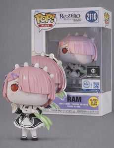 Funko Pop! Plus: Ram #2116 - Figura de vinilo del anime Re:Zero (GTD, exclusiva de Chalice)