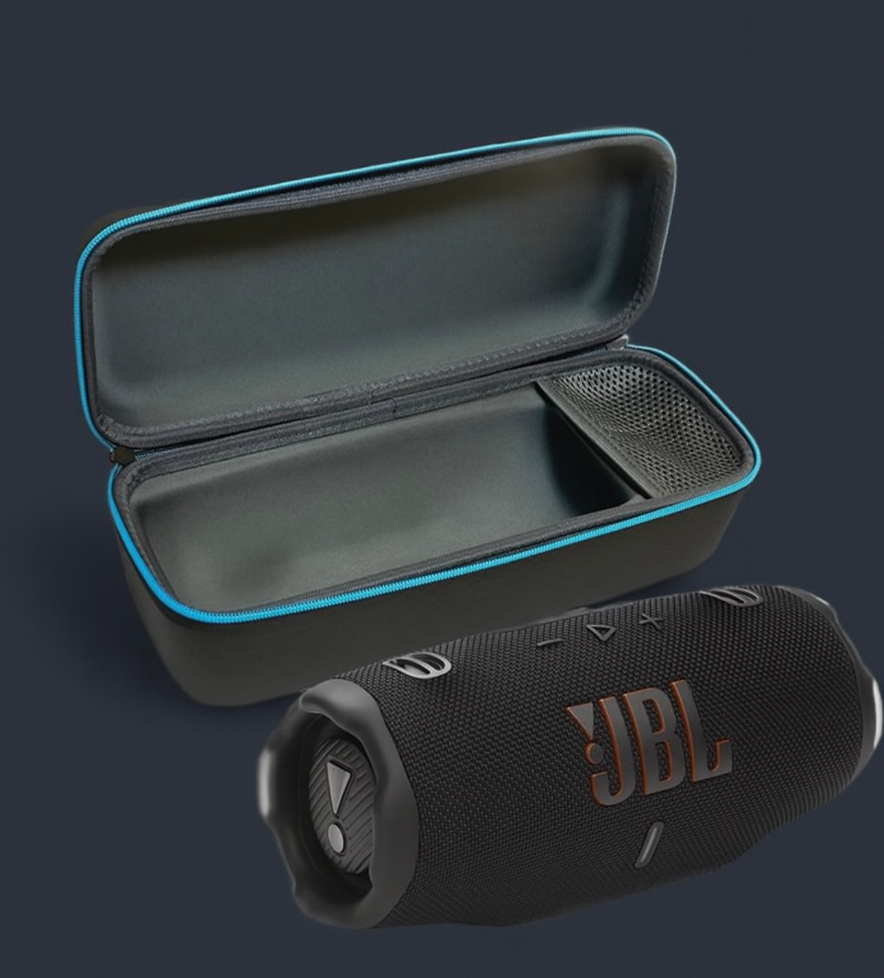 JBL Charge 6 Portable Bluetooth Speaker + divvi! Protective Hardshell Case Bundle – Waterproof, Powerful Bass, Travel-Ready