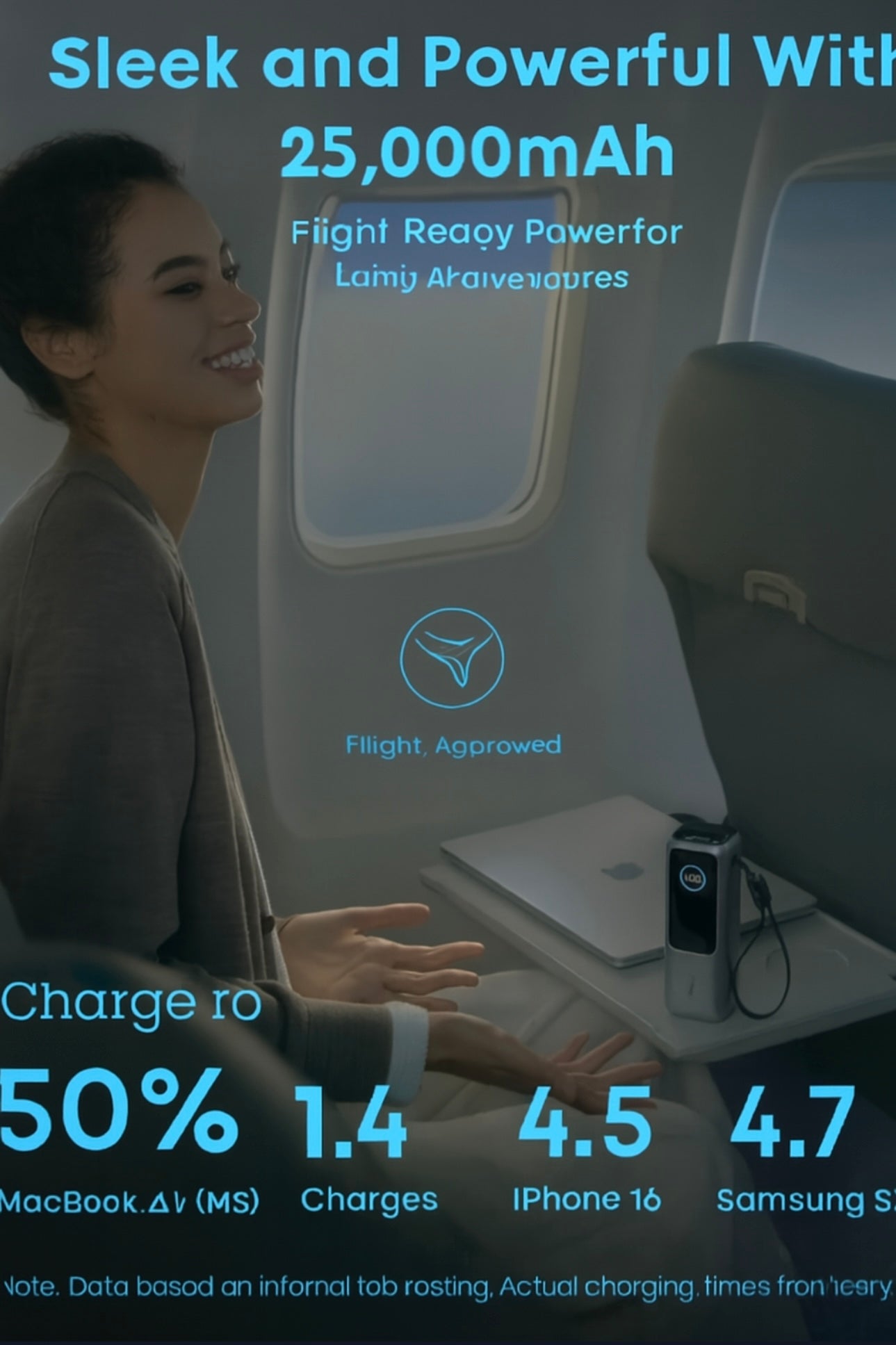 Anker 25,000mAh 100W Laptop Power Bank – Triple USB‑C, Retractable Cables, Flight‑Approved