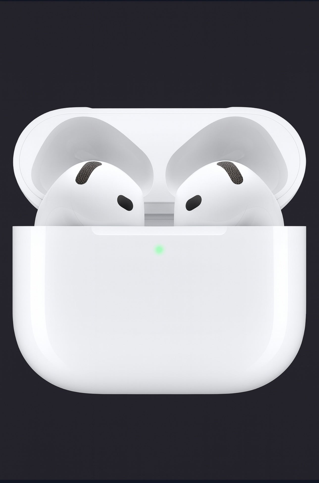 Auriculares inalámbricos Apple AirPods 4 con Bluetooth, cancelación activa de ruido (ANC), estuche de carga USB-C, chip H2 y audio espacial.