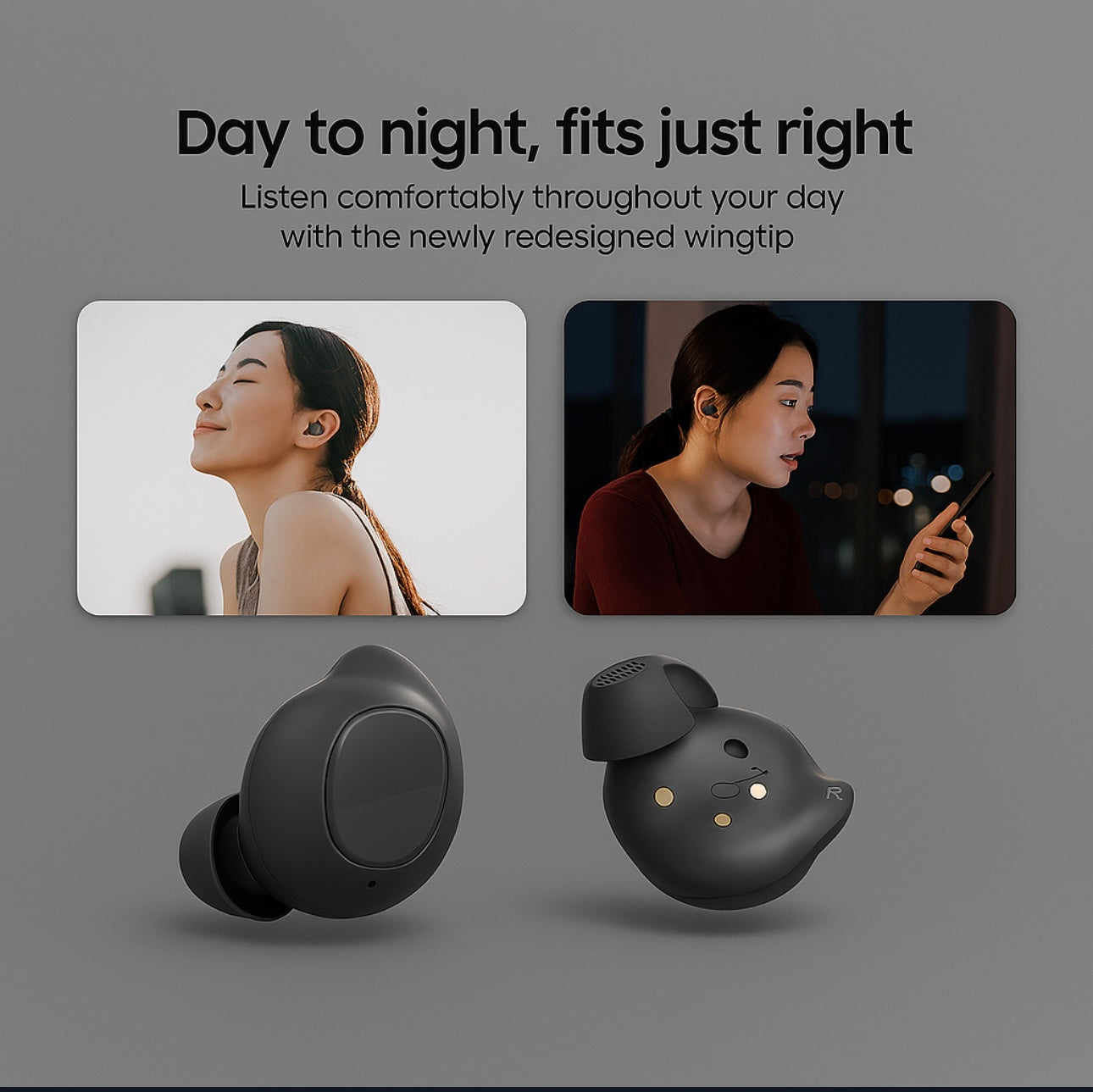 Samsung Galaxy Buds FE Wireless Earbuds – Noise Canceling, Bluetooth 5.2, Long Battery Life, Secure Fit with Wingtips – graphite