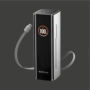 EF ECOFLOW Rapid Pro Power Bank – 300W 4‑Port Portable Charger, 140W Built‑In Cable, TSA‑Approved, Smart App, 27,650mAh for MacBook Pro/Air, iPhone 17/16, Laptops & More