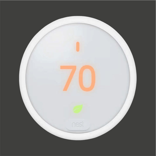 Nest Thermostat E – Programmable Smart Thermostat (T4002ES), WiFi App Control, Works with Alexa & Google Assistant, Frosted White