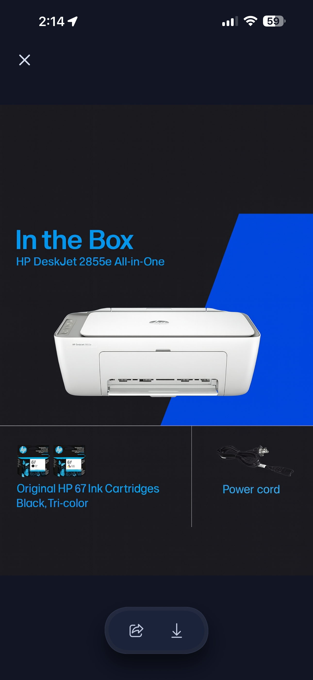 HP DeskJet 2855e Wireless Printer