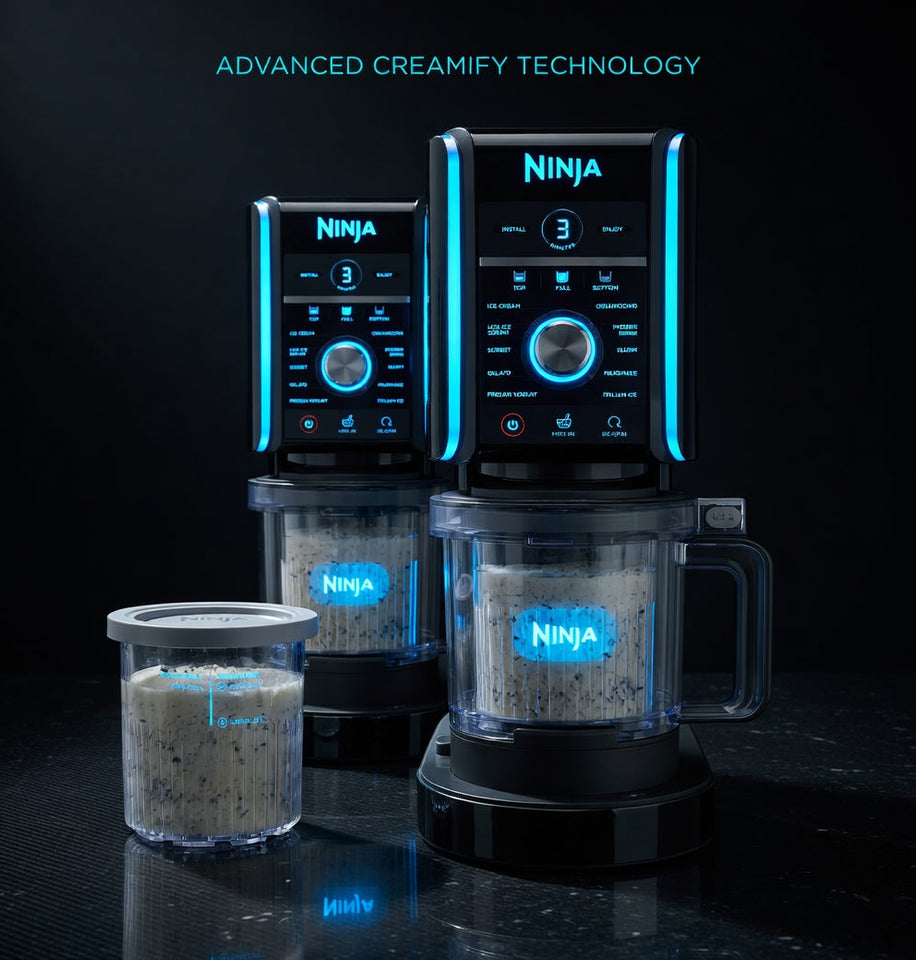 Ninja CREAMi Deluxe NC501 – 11‑in‑1 Ice Cream Maker with XL 24oz Tubs, Sorbet, Gelato, Milkshakes & Frozen Yogurt – Silver