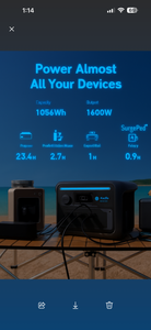 Anker SOLIX C1000 portable power station for camping and home backup" LiFePO4 battery and fast charging